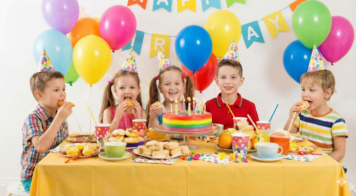 Glückliches Kind mit Ballons